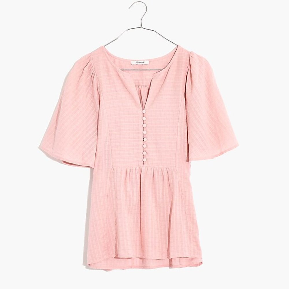 Madewell Courtyard Flutter Sleeve Top • NWT - Picture 4 of 9
